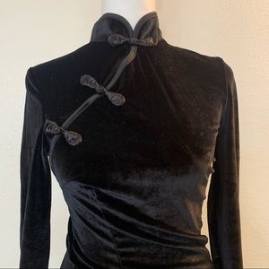 BLACK MANDARIN STYLE DRESS